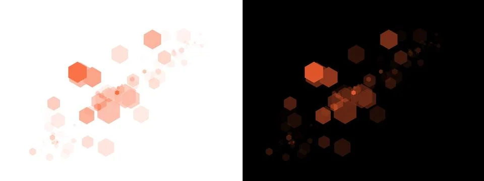 A dynamic arrangement of overlapping hexagonal shapes in varying shades 스톡 일러스트