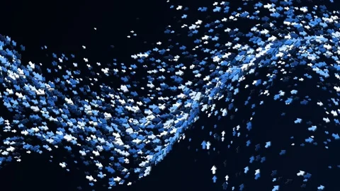 Dynamic Array Of 3D Arrows Pointing Upward Direction Видео 331316760