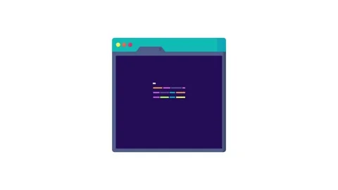 A dynamic array of colorful code on a computer screen, highlighting various.. Stock Footage 332544935