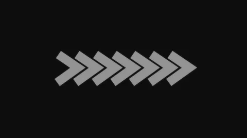 Dynamic arrow sequence moves right in repeating motion against dark backgro.. 動画素材 333220663