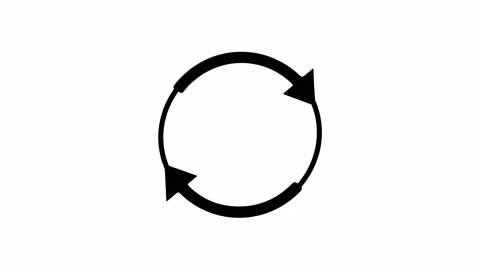 Dynamic arrows circling graphic for workflow, process, Stock Footage 316543215