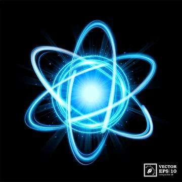 Dynamic Atom Light Explosion, Isolated and Easy to Edit, Vector Illustration Stock Illustration