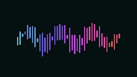 Dynamic Audio Equalizer Animation with Colorful Gradient Bars on a Dark Bac.. Video stock 339178743