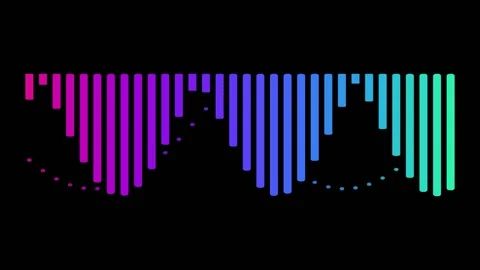 Dynamic audio equalizer bars animating with a vibrant gradient color transi.. Stock Footage 339121164