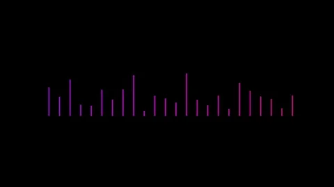 Dynamic Audio Equalizer Bars Visualizing Sound Frequencies with Gradient Pu.. Stock Footage 340283397