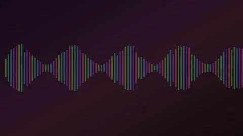 Dynamic audio equalizer visualization with colorful vertical bars moving rh.. Stock Footage 340469279