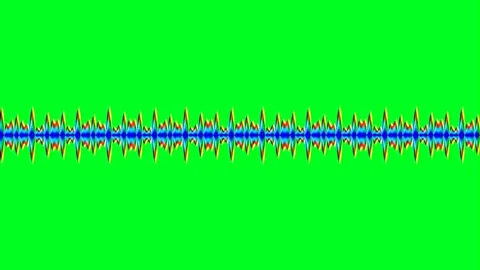 Dynamic Audio Equalizer Waves Visualization Background on Solid Green Screen Stock Footage 336545236