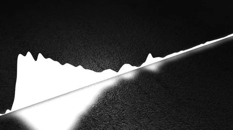 Dynamic audio waveform, equalizer, 3d rendering computer generated backgro... Foto stock
