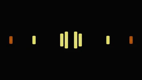 Dynamic Audio Waveform Visualizer on Black Background 库存影片 337279768