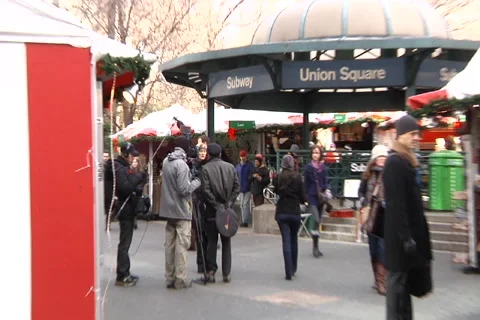 Dynamic B roll shots and Pans of Union Square NYC Video stock 40343873