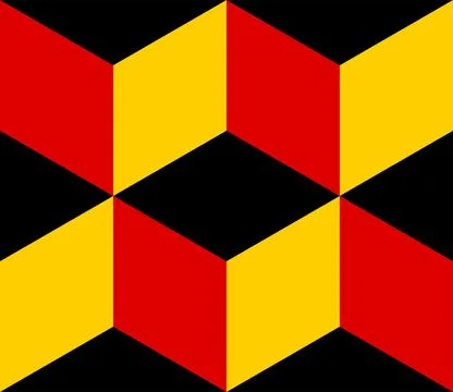 Dynamic background with black, red, and gold geometric pattern, ideal for G.. Stock Illustration