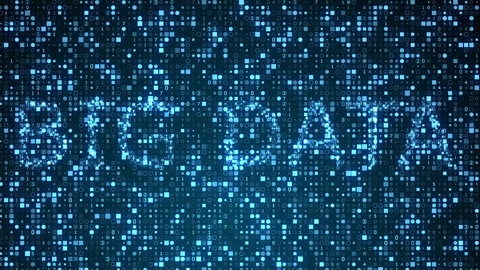 Dynamic background of coded numbers with the appearance of the inscription bi Stock Footage 166099524