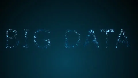 Dynamic background of coded numbers with inscription big data Stock Footage 166099441