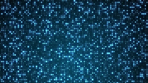 Dynamic background of coded numbers in light blue colors Stock Footage 166099659