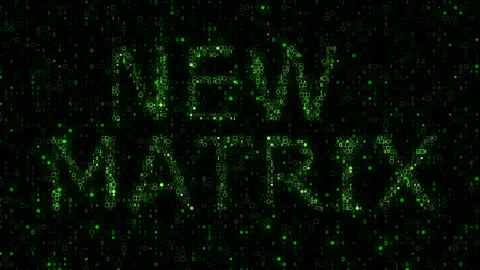 Dynamic background of coded numbers with new matrix caption Stock Footage 166099360