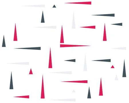Dynamic background consisting of colored triangles, pointers, arrows, movement Stock Illustration