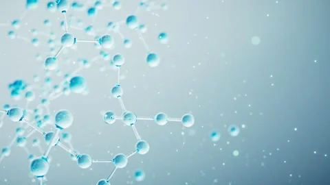 Dynamic background cycling of molecular structure Video stock 335131633