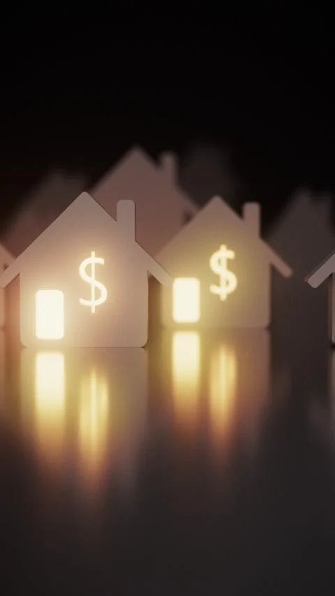 Dynamic background of the financial and real estate concepts Vídeo Stock 334029053
