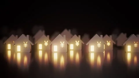 Dynamic background of the financial and real estate concepts Видео 334029084