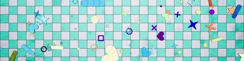 Dynamic background of geometric shapes playing in a loop Vídeo Stock 340124727