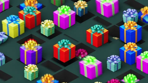 Dynamic background with gifts Stock Footage 258900207