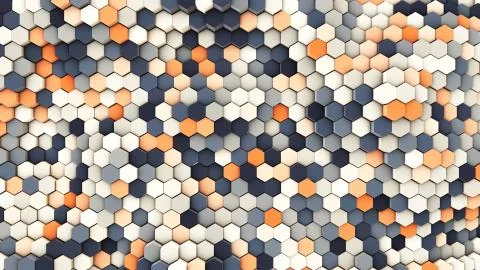 Dynamic background from hexagonal pipes Stock Illustration