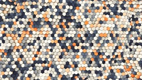 Dynamic background from hexagonal pipes Illustrazione stock