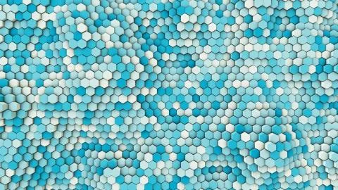 Dynamic background from hexagonal pipes Stock Illustration