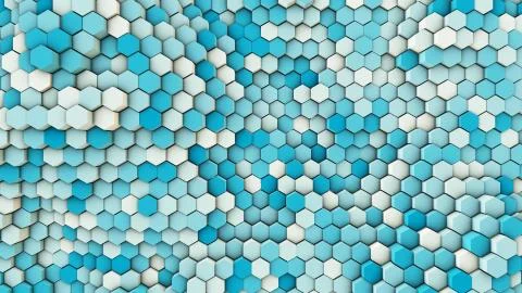 Dynamic background from hexagonal pipes Illustrazione stock