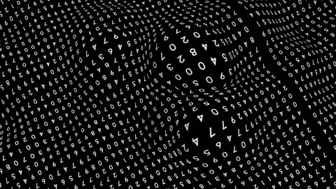 Dynamic background of random numbers in white Stock-Footage 160677229