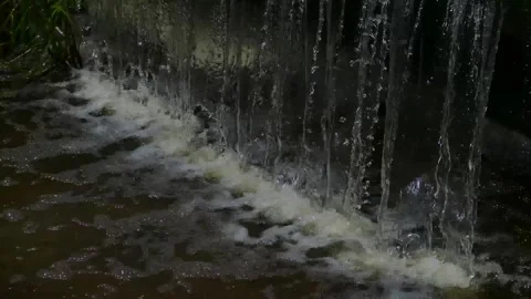 Dynamic background with a small waterfall Stock Footage 325716251