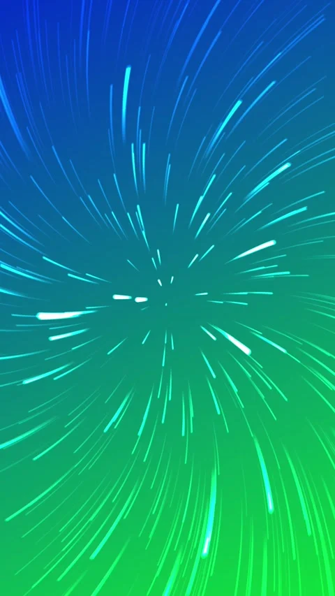 Dynamic background, speed light burst with blue to green gradient animation in Stock Footage 313089233
