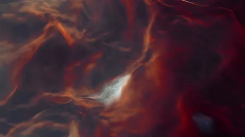 Dynamic background with turbulent wavy surface, liquid live wallpaper Stock Footage 238853833