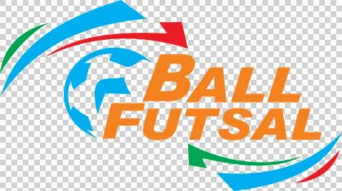 Dynamic Ball Futsal Vector Logo Design with Abstract Swoosh Elements Stock Illustration