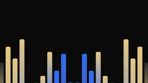 Dynamic bar graph visualization with glowing columns. Stock Footage 328703251