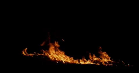 Dynamic Billowing Fire Atmospheric Layer On Black Background Vídeo Stock 332722224