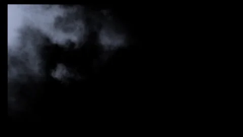 Dynamic Billowing Smoke Column Compositing Element On Black Stock Footage 337280844