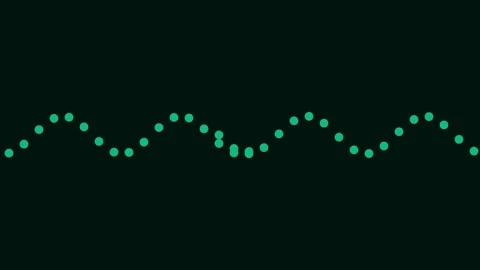 Dynamic black abstract background with glowing digital soundwave equalizer .. Stock Footage 342523818