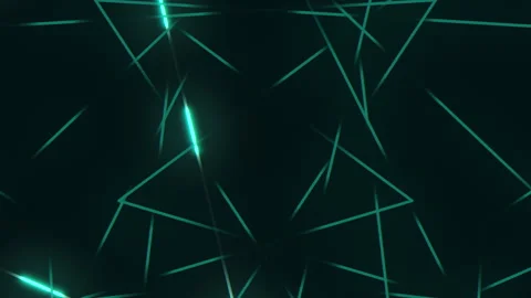 Dynamic black and blue background with triangular light lines Stock Footage 270412215