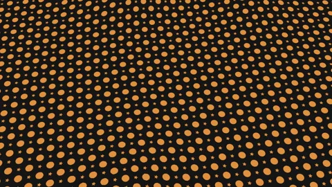 Dynamic black and orange dot pattern on a vibrant background 動画素材 278070610