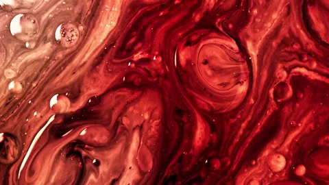 Dynamic Black and Red Texture: Slow Motion Fluid Art Painting Abstraction Stock Footage 263287267