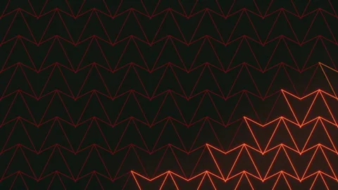 Dynamic black and red zigzag triangle pattern Stock Footage 317159332