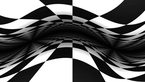 Dynamic Black and White Checkerboard Motion Design Stock-Footage 291089090