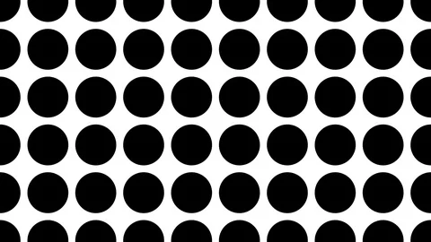 Dynamic Black And White Composition With Dots Scaling Stock Footage 96108657