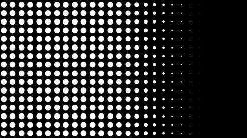 Dynamic black and white composition with dots scaling. Retro and vintage pattern Stock Footage 127866839