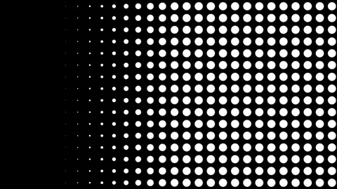 Dynamic black and white composition with dots scaling. Retro and vintage pattern Stock Footage 127866867
