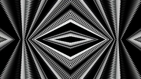 Dynamic black and white geometric VJ loop perfect for music enhancement Stock Footage 296042835