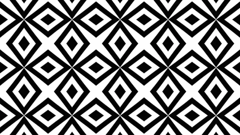 Dynamic black and white geometric pattern with repeating diamond shapes Stock Footage 319922336