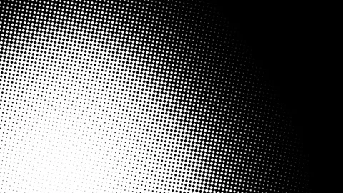 Dynamic black and white halftone dot gradient background abstract pattern Stock Footage 334140120