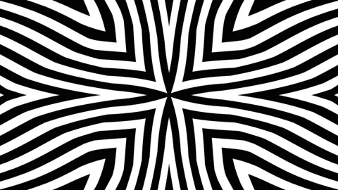 Dynamic black and white optical illusion with bold geometric lines. Stock Footage 319922334